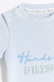 River Island Blue Baby Boys Romper Suit - Image 2 of 3