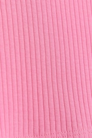 River Island Pink Baby Girls Rib Leggings Set - Image 3 of 4