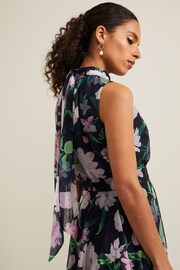 Phase Eight Black Petite Floral Petite Lucinda Dress - Image 2 of 6