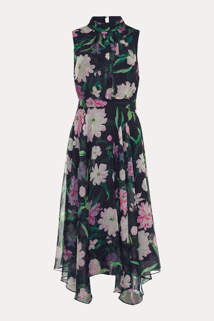 Phase Eight Black Petite Floral Petite Lucinda Dress - Image 6 of 6