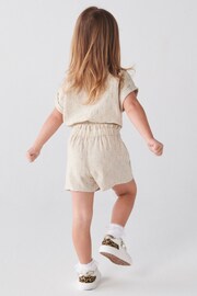 River Island Natural Mini Girls Linen Tie Front Set - Image 2 of 4