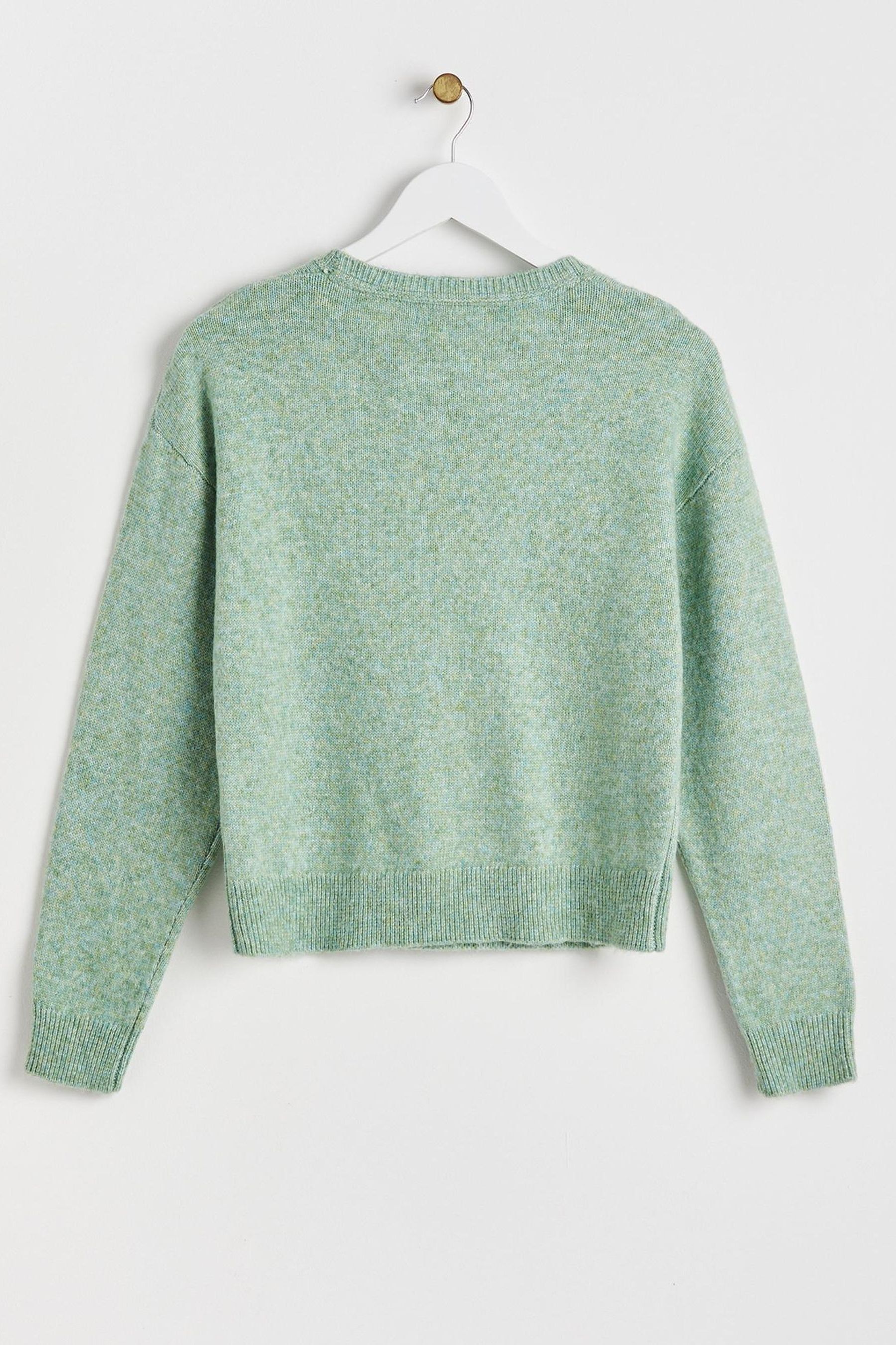 Buy Oliver Bonas Green Tiger Stitch Knitted Jumper from Next Qatar