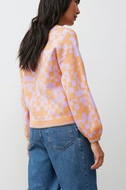 Oliver Bonas Orange Lovestruck Heart Knitted Jumper - Image 3 of 8