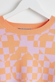 Oliver Bonas Orange Lovestruck Heart Knitted Jumper - Image 6 of 8