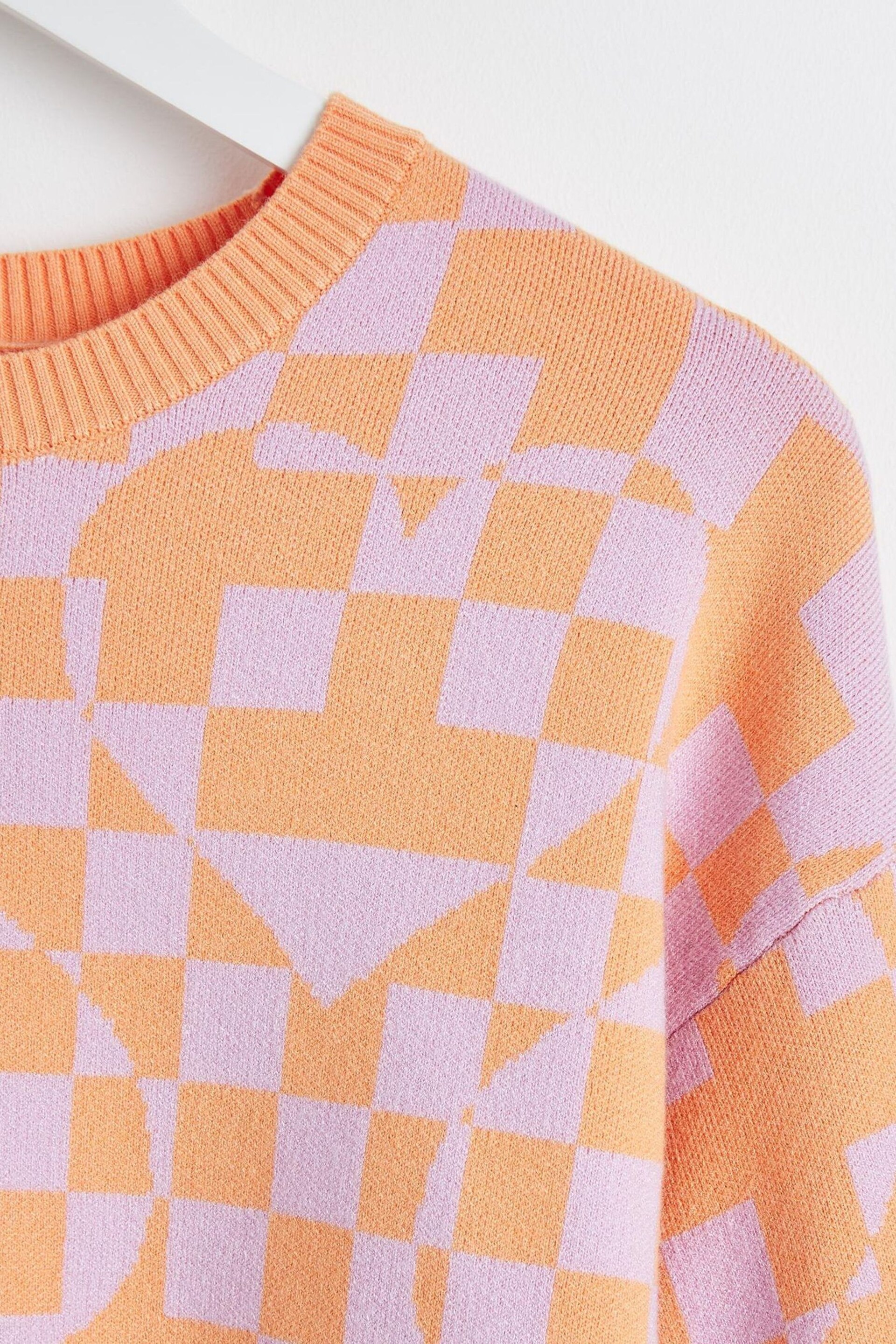 Oliver Bonas Orange Lovestruck Heart Knitted Jumper - Image 8 of 8