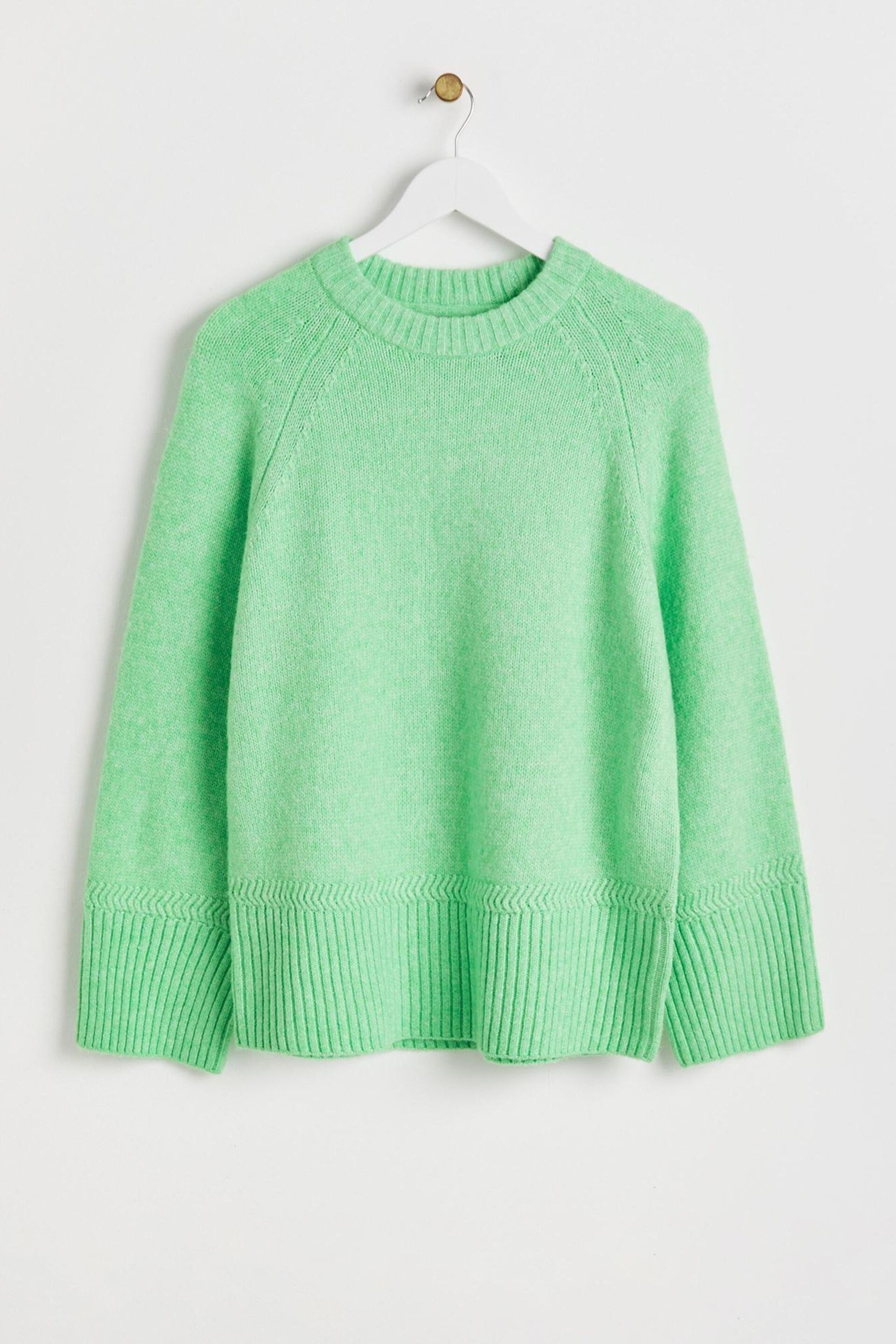 Oliver Bonas Green Longline Knitted Jumper - Image 1 of 8