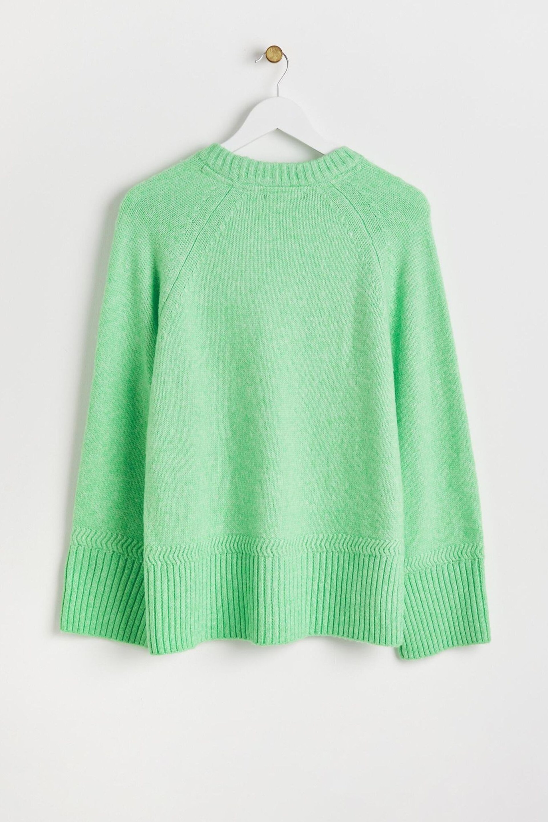 Oliver Bonas Green Longline Knitted Jumper - Image 2 of 8