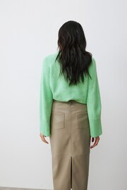 Oliver Bonas Green Longline Knitted Jumper - Image 7 of 8