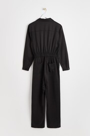 Oliver Bonas Black Wrap Wide Leg Jumpsuit - Image 5 of 8