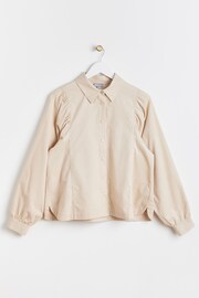 Oliver Bonas Cream Corduroy Shirt - Image 4 of 9