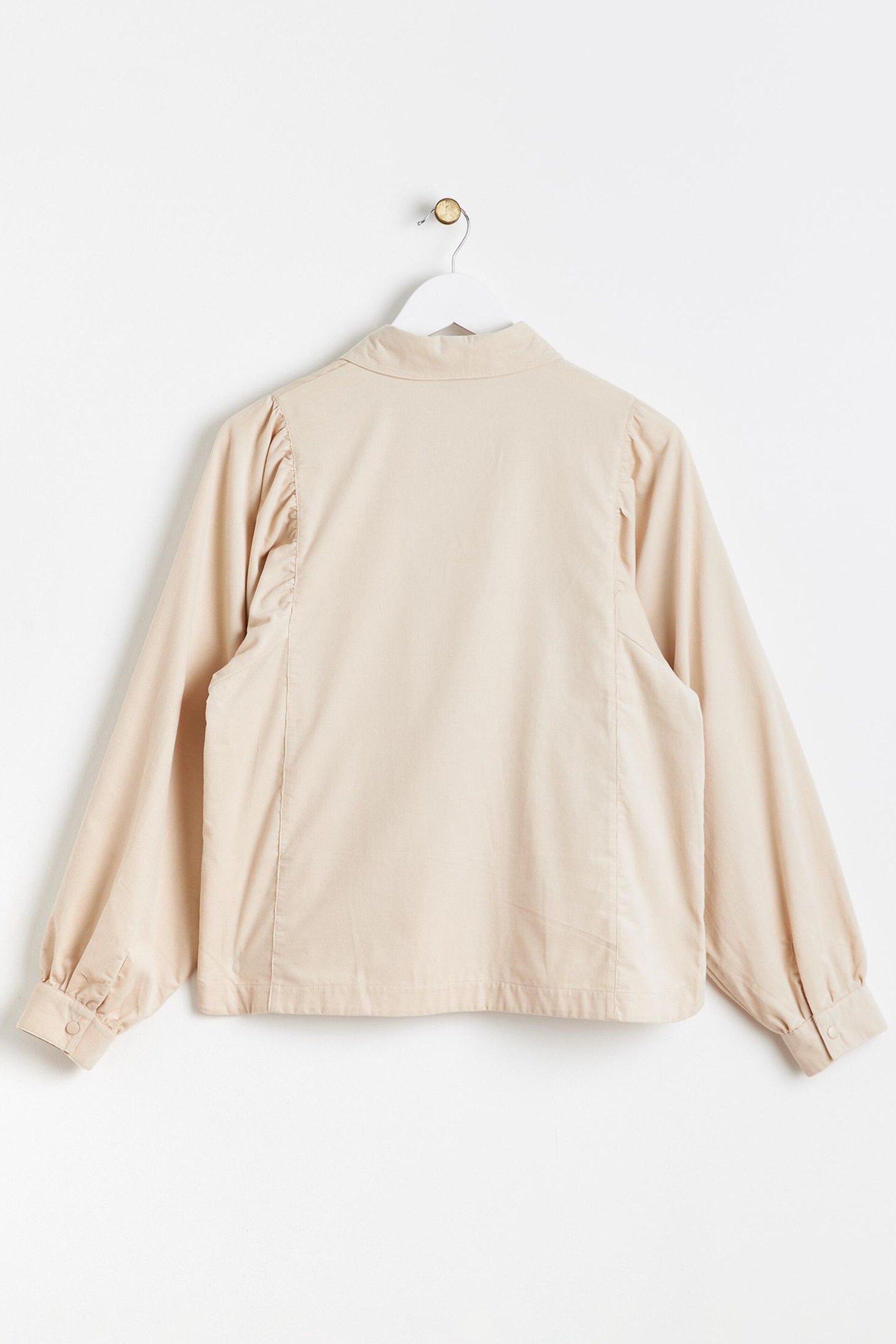 Oliver Bonas Cream Corduroy Shirt - Image 5 of 9