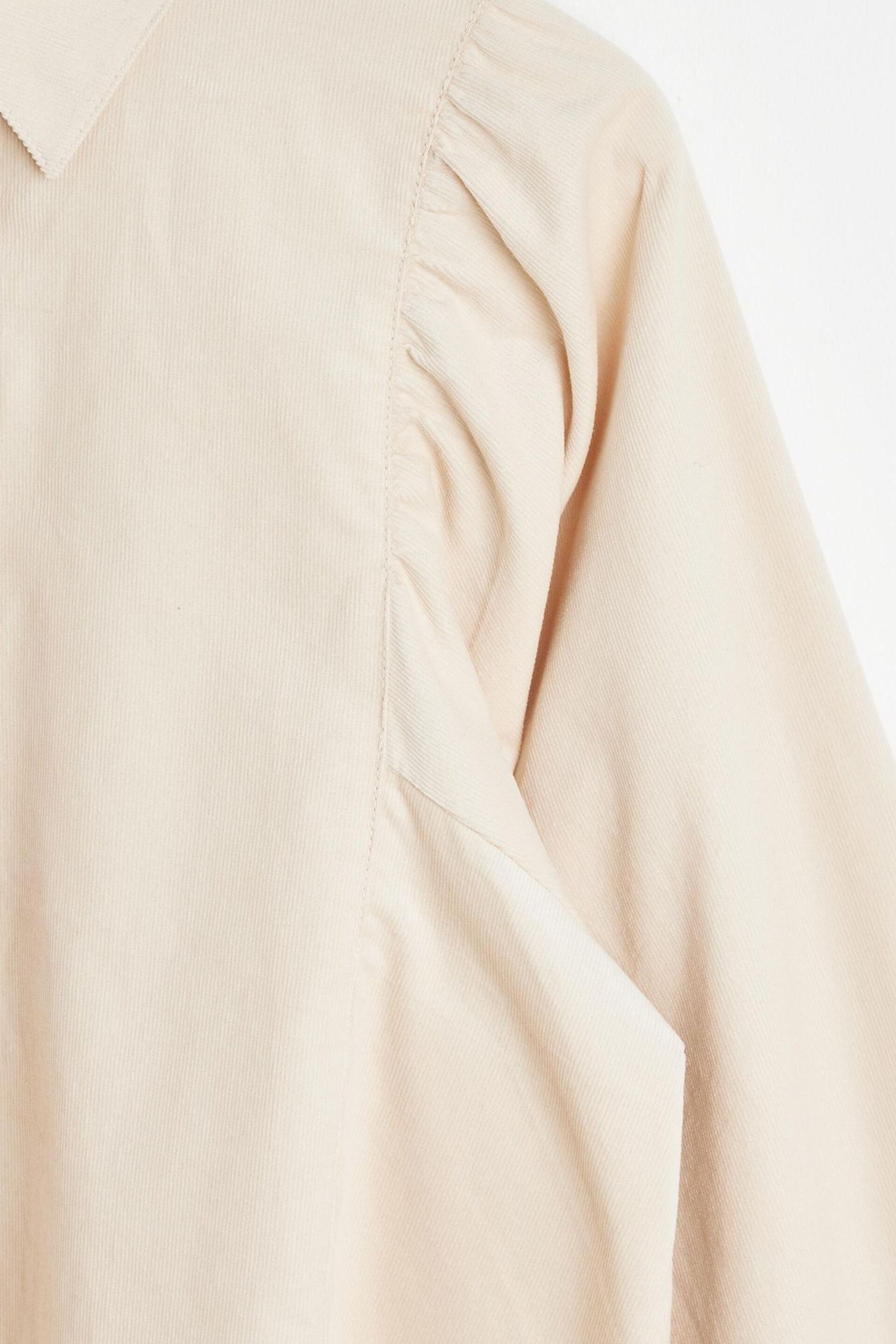 Oliver Bonas Cream Corduroy Shirt - Image 7 of 9