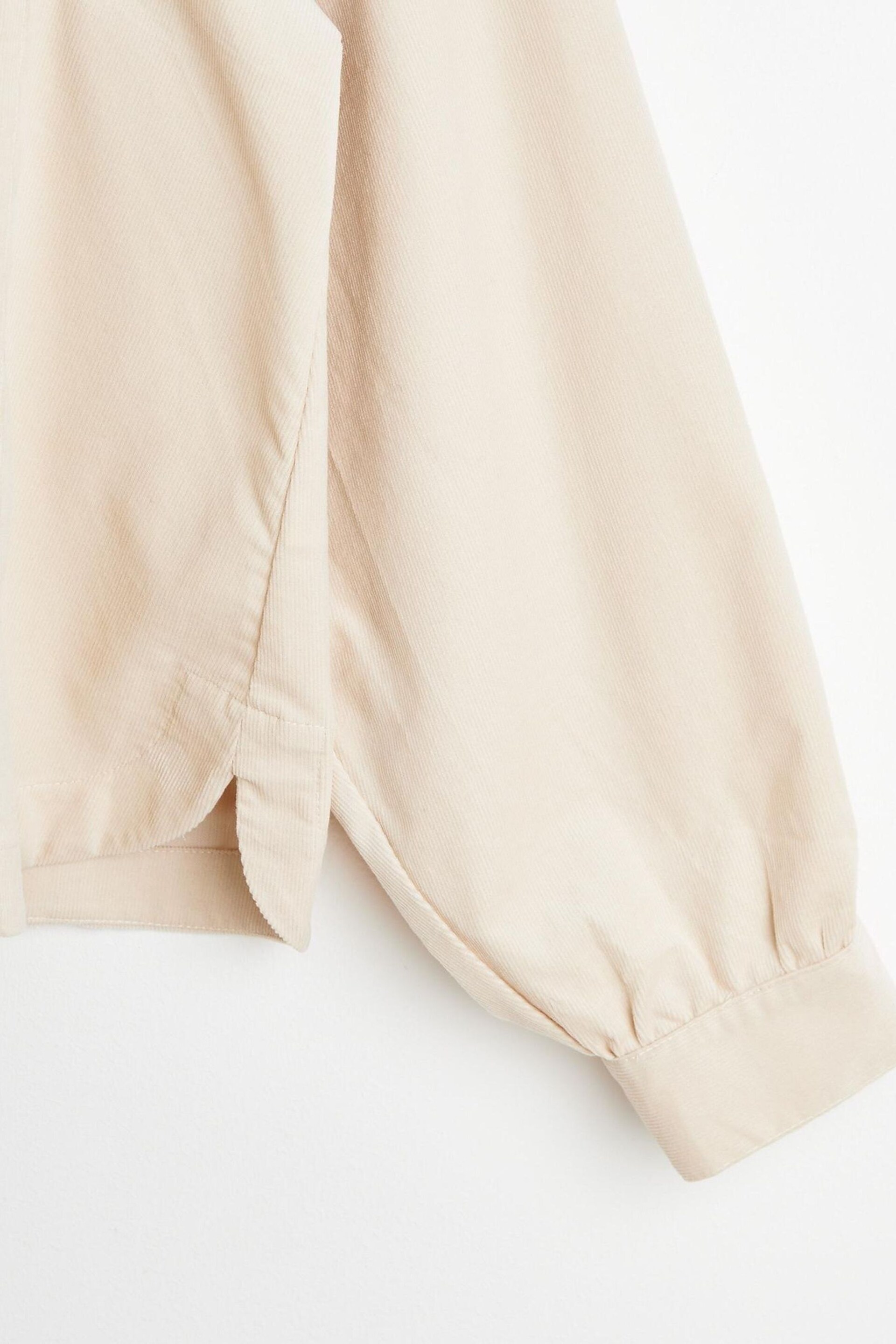 Oliver Bonas Cream Corduroy Shirt - Image 8 of 9