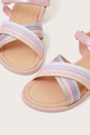 Monsoon Pink Glitter Rainbow Sandals - Image 3 of 3