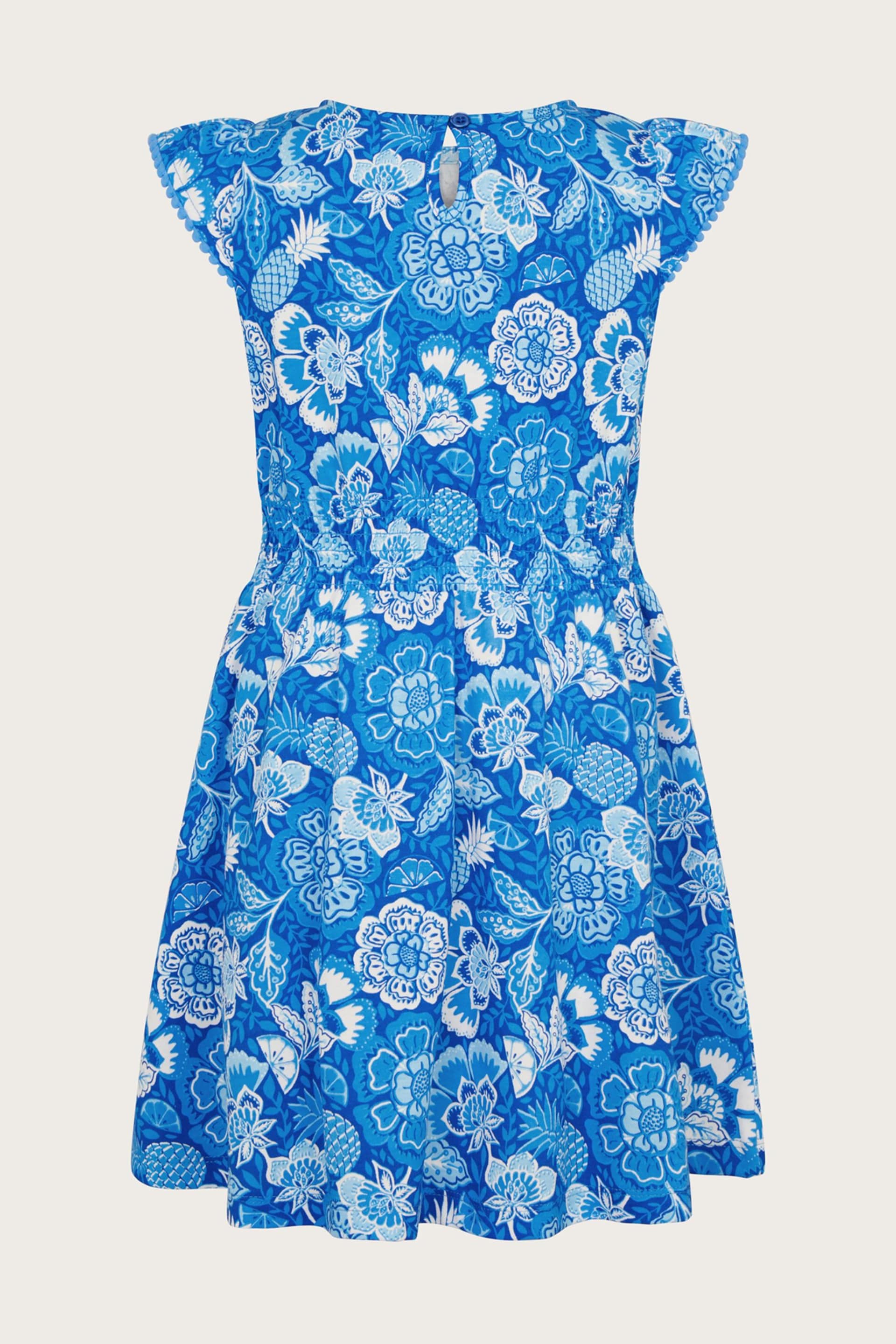 Monsoon Blue Heritage Fruit Print Dress - Image 3 of 4