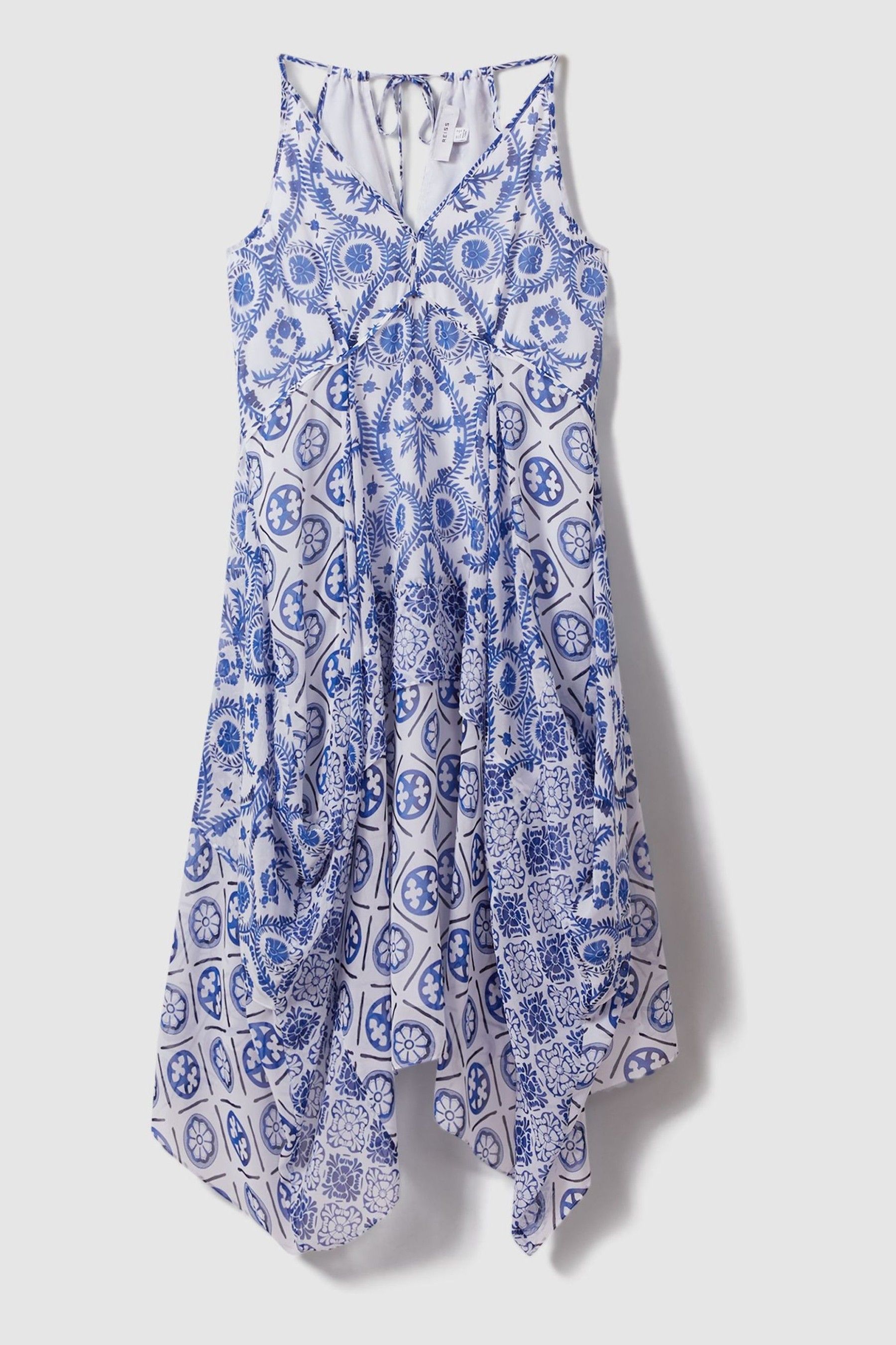 Reiss asymmetric midi dress blue hot sale