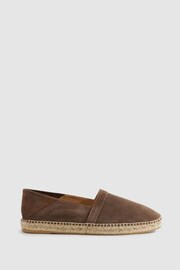 Reiss Coffee Esper Suede Espadrilles - Image 1 of 5