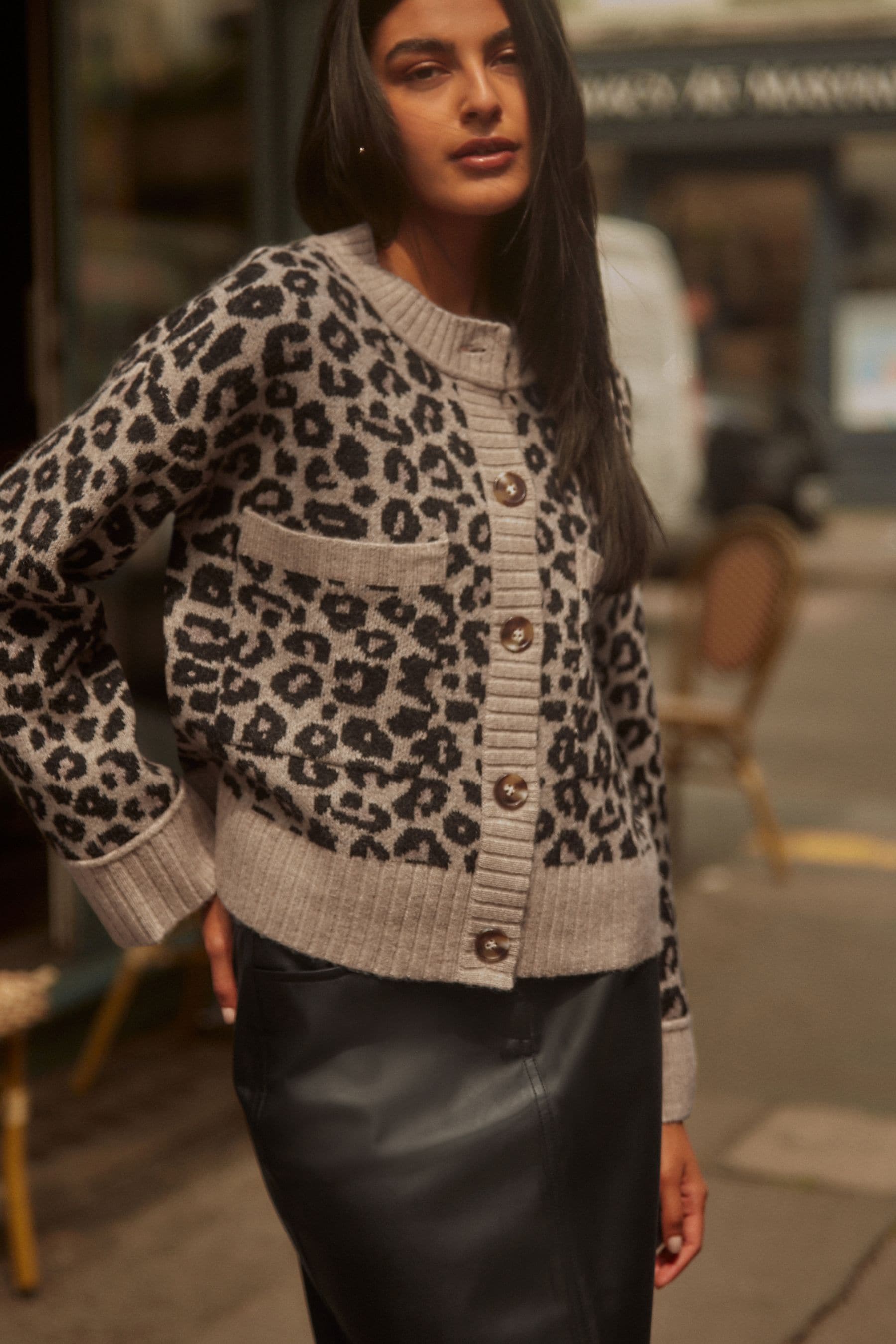 Next leopard print cardigan on sale