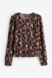 Purple Leopard Animal Crew Neck Long Sleeve Printed Jumper - Image 6 of 7