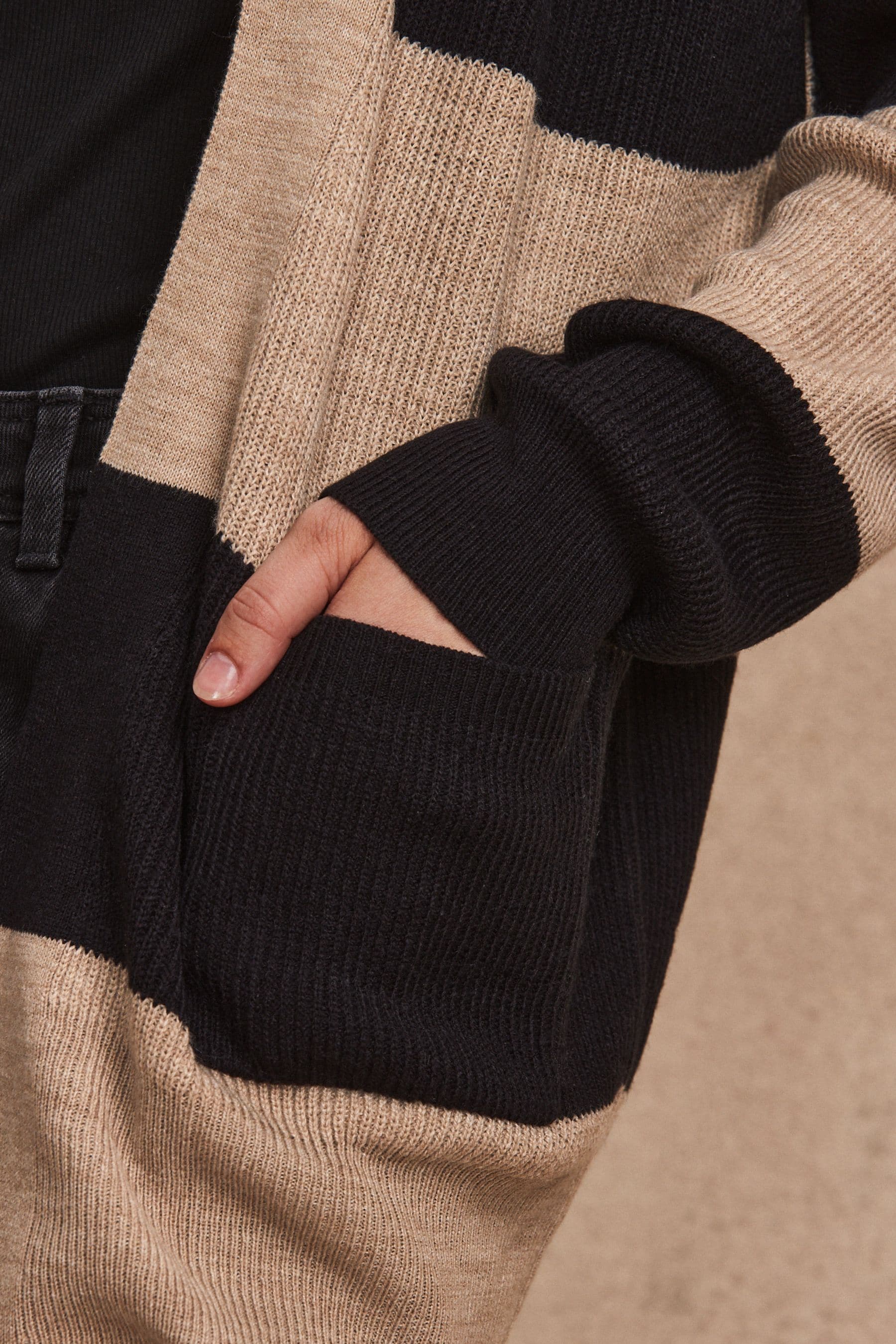 Tan longline cardigan discount