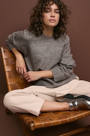 Neutral Mole Seam Detail Crew Neck Jumper - Image 3 of 7