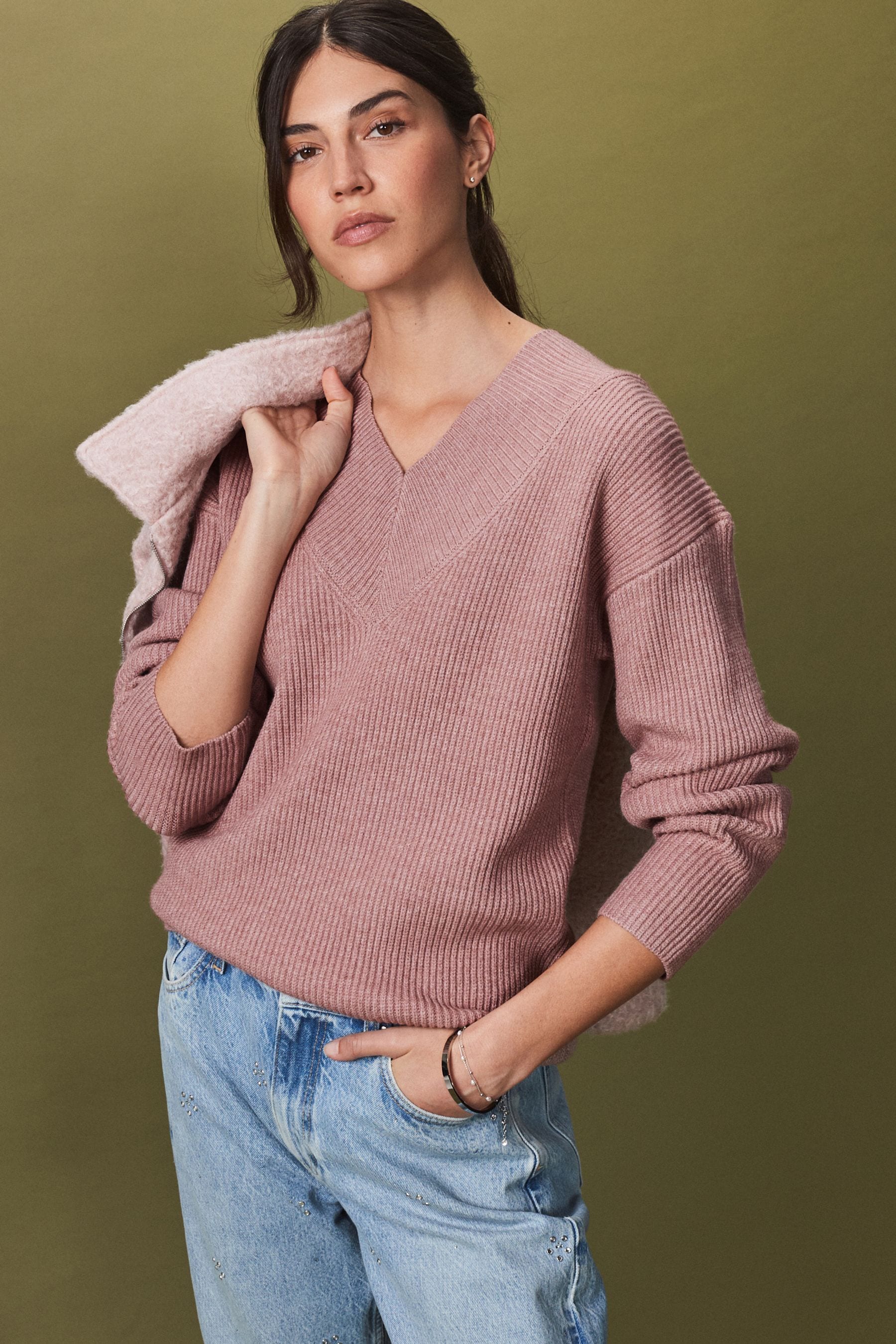 V neck jumper women online