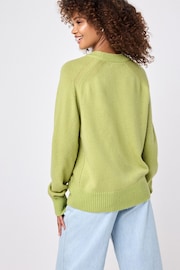 Lime Green Premium 100% Lambswool Crew Neck Jumper - Image 3 of 6