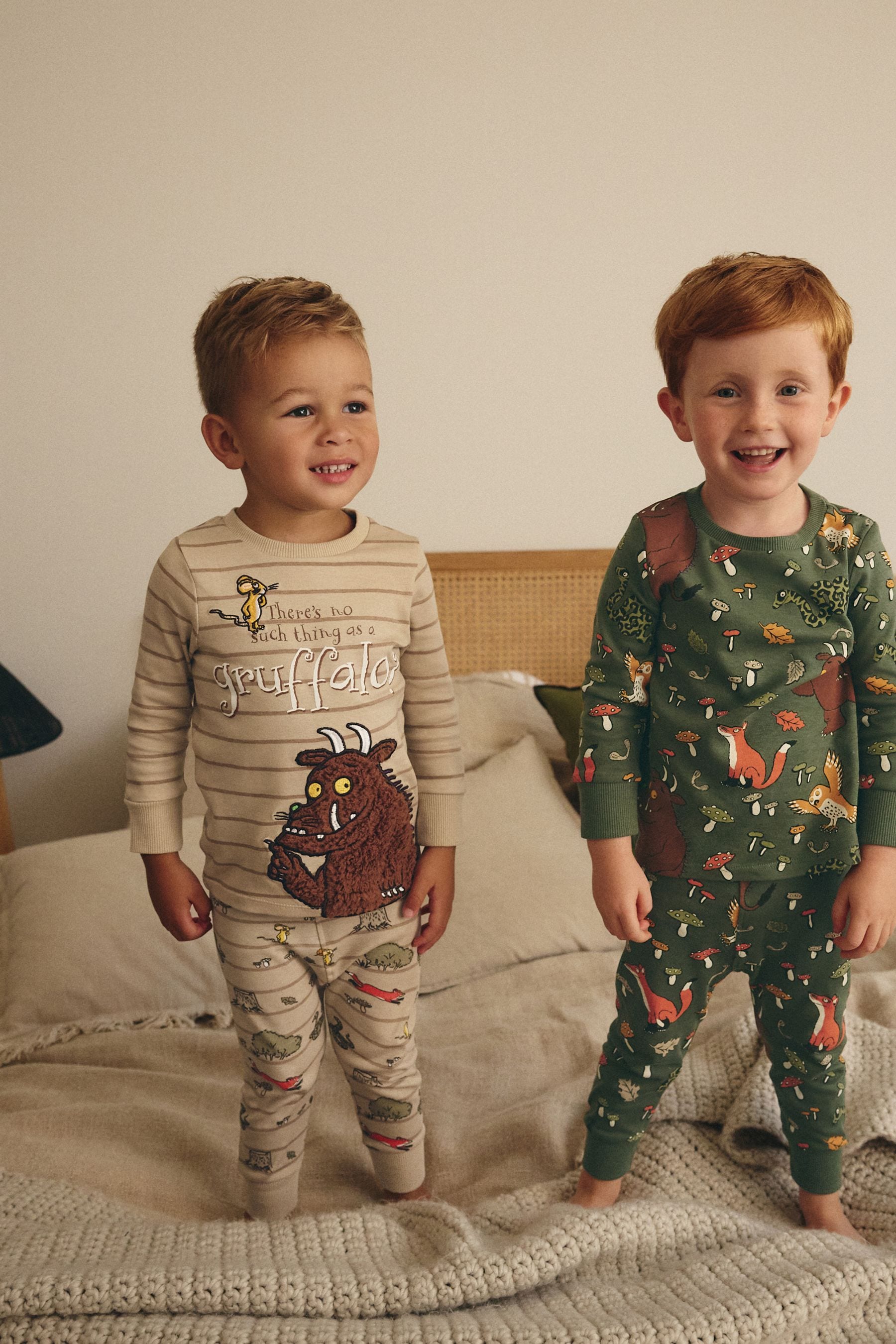 Boys Next Khaki Cream Gruffalo Snuggle 100 Cotton Pyjamas 2 Pack 9mths 9yrs khaki cream gruffalo price in Dubai UAE Compare Prices