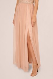 Adrianna Papell Pink Off Shoulder Bead Gown - Image 4 of 7