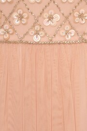 Adrianna Papell Pink Off Shoulder Bead Gown - Image 7 of 7