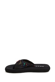 Rocket Dog Spotlight Splash Canvas Cotton Black Sandals - Image 2 of 7