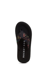 Rocket Dog Spotlight Splash Canvas Cotton Black Sandals - Image 6 of 7