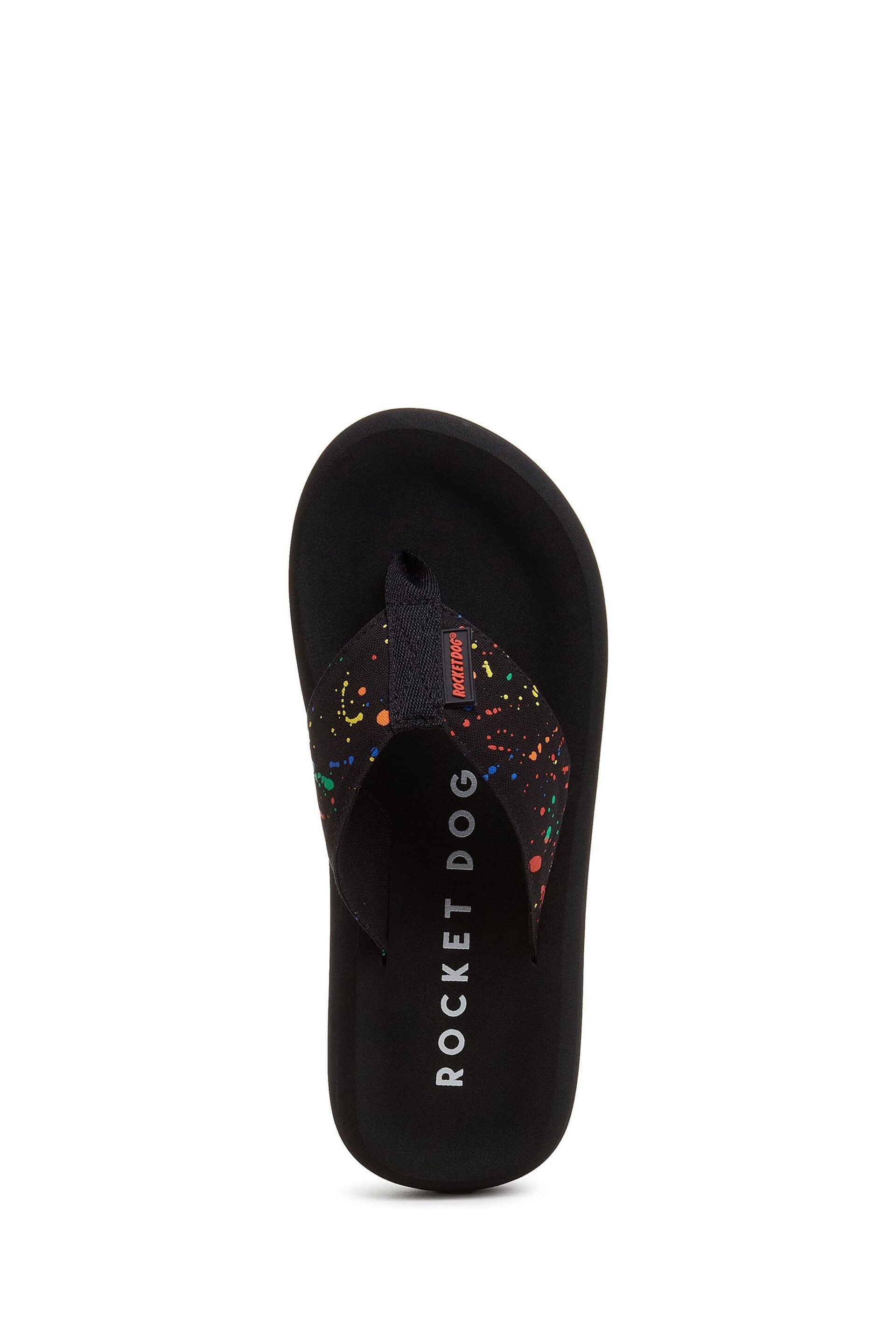 Rocket Dog Spotlight Splash Canvas Cotton Black Sandals - Image 6 of 7