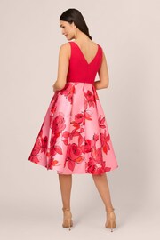 Adrianna Papell Pink Printed Midi Dress - Image 2 of 7