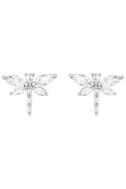 Jon Richard Silver Tone Cubic Zirconia Crystal Dragonfly Stud Earrings - Image 1 of 2