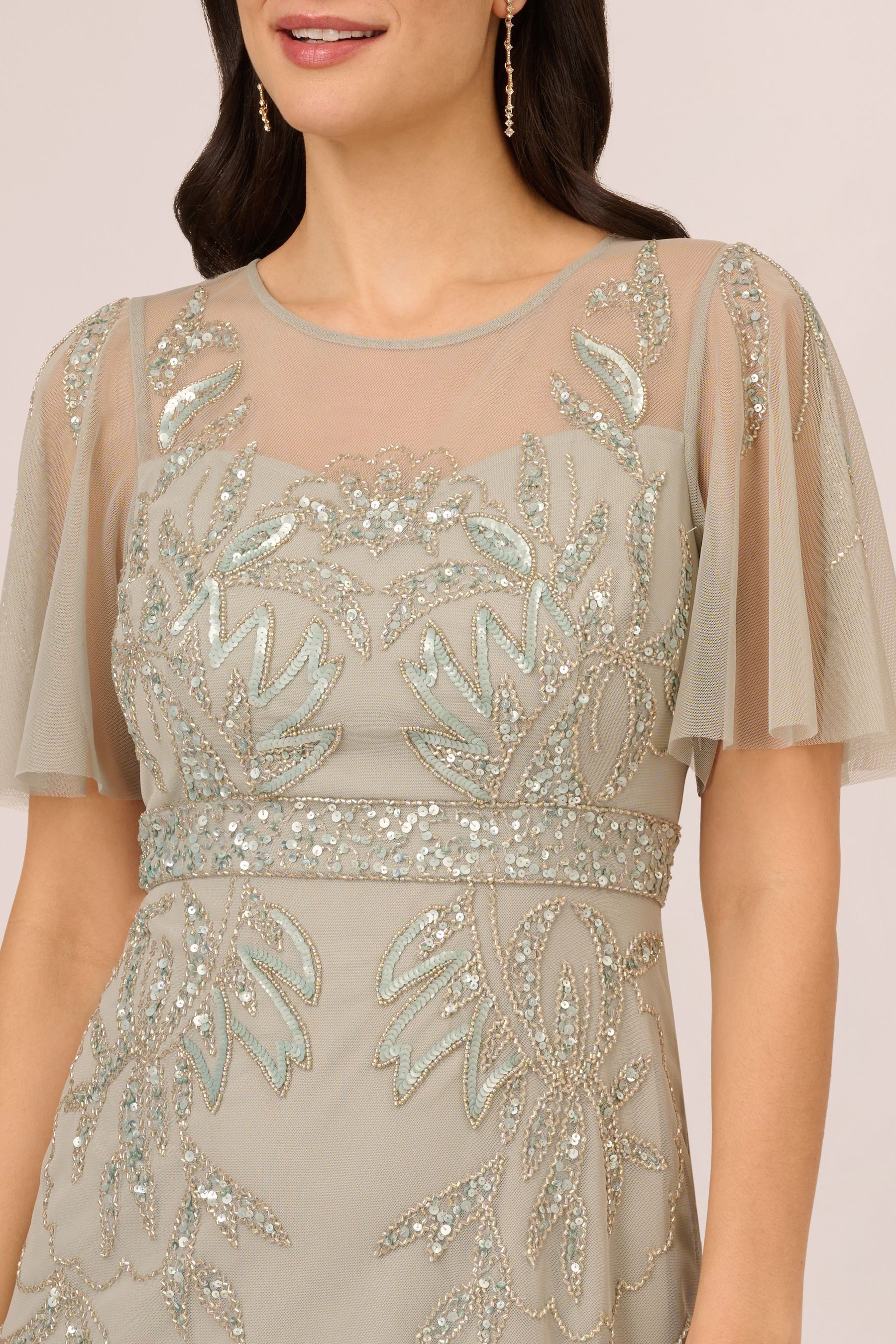 Buy Adrianna Papell Cream Studio Beaded Cocktail Dress from Next Malta