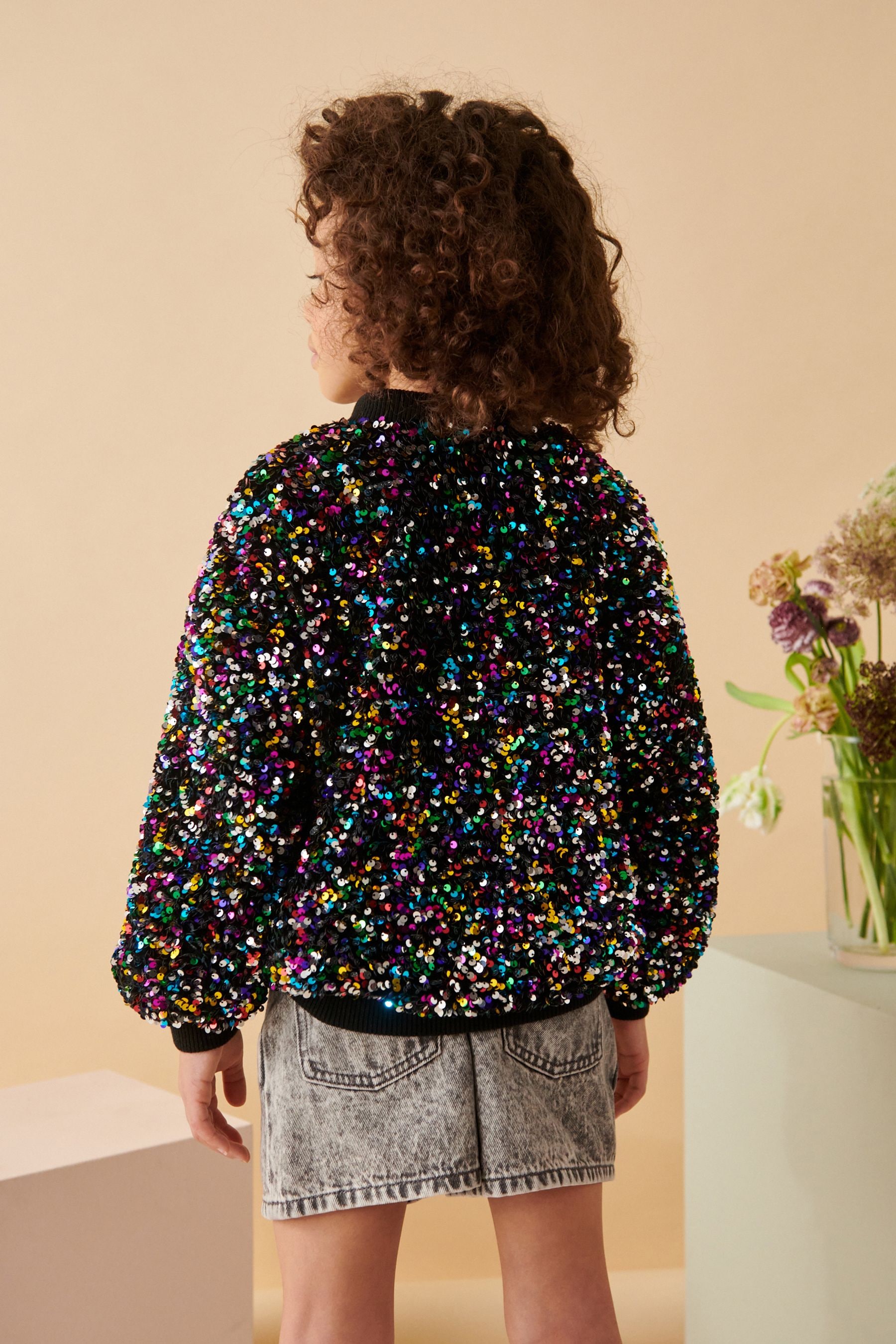 Buy Multi Sequin Bomber Jacket 3 16yrs from Next United Arab Emirates