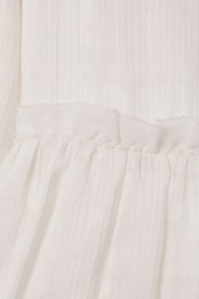 Reiss Ivory Tash Senior Tiered Linen Blend Puff Sleeve Dress - Image 4 of 4