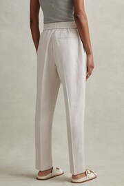 Reiss Light Grey Farrah Tapered Suit Trousers with TENCEL™ Fibers - Image 3 of 6