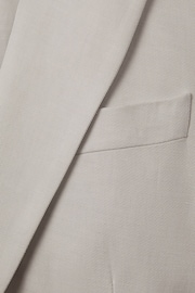 Reiss Light Grey Farrah Single Breasted Suit Blazer with TENCEL™ Fibers - Image 6 of 6