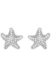Jon Richard Silver Tone Cubic Zirconia Crystal Starfish Stud Earrings - Image 1 of 2