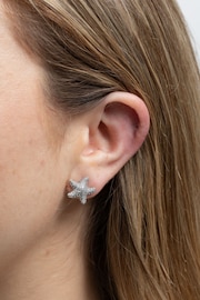 Jon Richard Silver Tone Cubic Zirconia Crystal Starfish Stud Earrings - Image 2 of 2