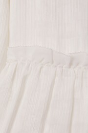 Reiss Ivory Tash Junior Tiered Linen Blend Puff Sleeve Dress - Image 4 of 4