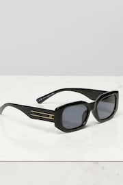 Lipsy Black Narrow Hexagon Frame Sunglasses - Image 3 of 5