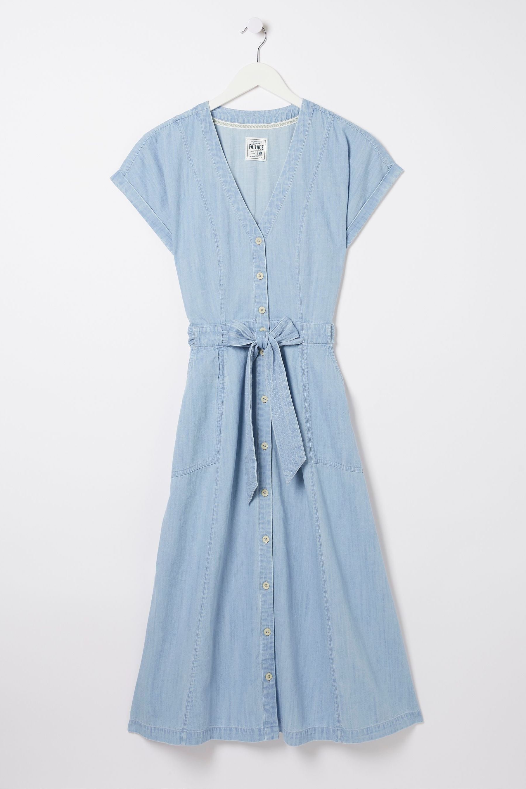 Buy FatFace Blue Odette Denim Midi Dress from the Next UK online shop