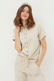 FatFace Natural Linen Blend Shirt - Image 1 of 4