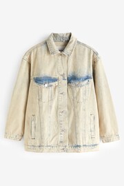 Simply Be Natural Boyfriend Vintage Wash Denim Jacket - Image 5 of 5