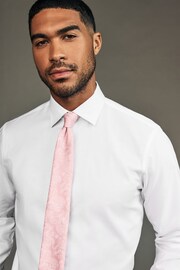 White/Pink Paisley Regular Fit Occasion Shirts And Ties Pack - Image 4 of 8