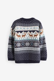 Navy Blue Fairisle Christmas Jumper (3mths-16yrs) - Image 5 of 6