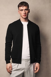 чорний Bomber - 100% Cotton Premium Zip Through Jumper - Image 4 of 9